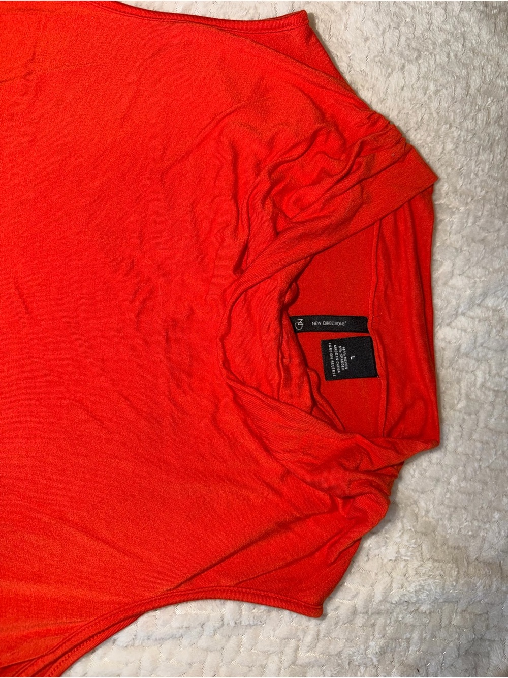 New Directions Orange/Coral Top